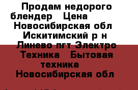 Продам недорого блендер › Цена ­ 1 000 - Новосибирская обл., Искитимский р-н, Линево пгт Электро-Техника » Бытовая техника   . Новосибирская обл.
